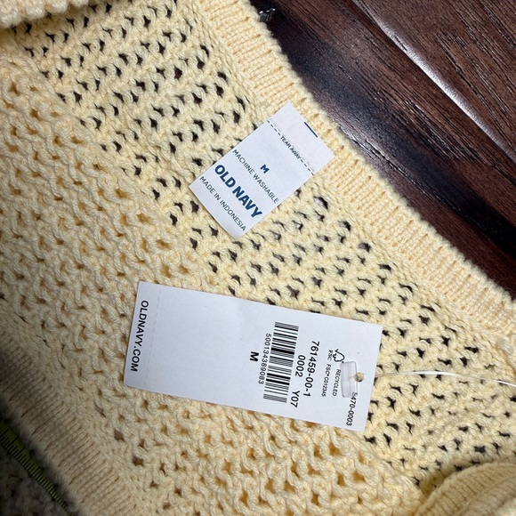 Women's Butter Yellow Peplum Cropped Woven Boho Cotton Top Size Medium NWT - Picture 10 of 11